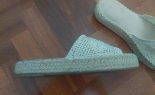 Sandalias esparto talla 39 beige