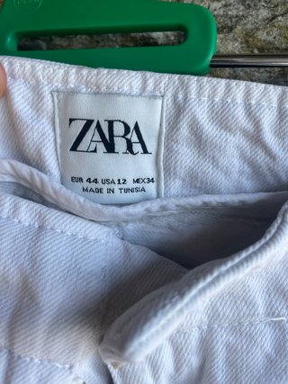 Pantalones Zara Balloon Talla 44 Blancos