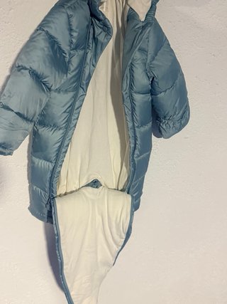 Saco de dormir azul bebé acolchado para invierno!