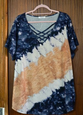 Camiseta de manga corta tie-dye