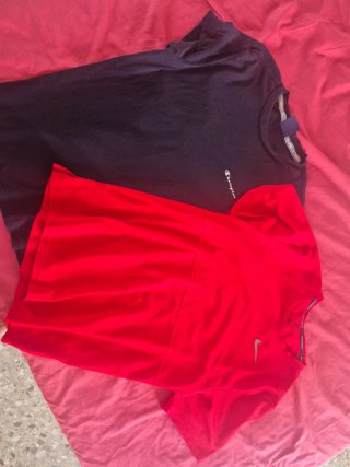 Lote 2 Camisetas Nike y Champion Talla S