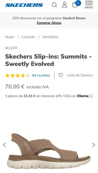 Sandalias Skechers Slip-Ins Moka