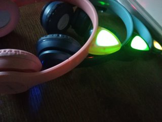 Auriculares LED Niños Azul y Rosa 3 unidades