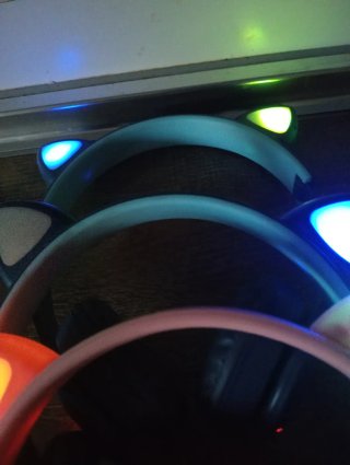 Auriculares LED Niños Azul y Rosa 3 unidades