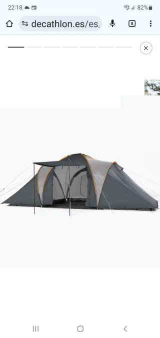 Caseta de camping gris
