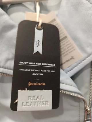 Chaqueta Stradivarius Piel Azul