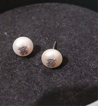 Pendientes perla Tous grandes plata