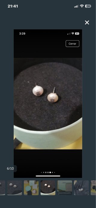 Pendientes perla Tous grandes plata