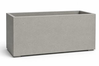 Macetas de piedra urbanas grises