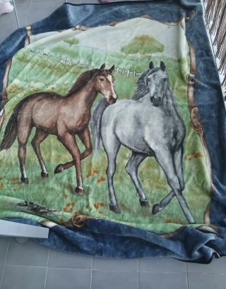 Manta sensacion atercipelada de caballo matrimonio
