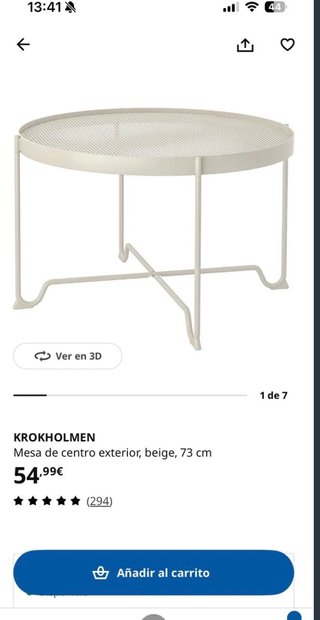 Sofá y mesa IKEA Segeron exterior