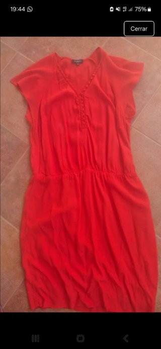 Vestido Verano Caroll Talla 42 Rojo