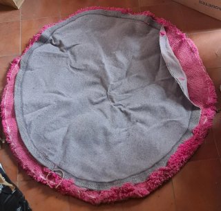 Alfombra redonda rosa