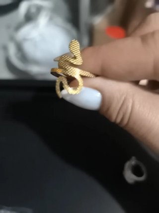 Anillos Serpiente Ajustables Oro y Plata