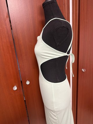 Vestido verde agua con aberturas Talla S