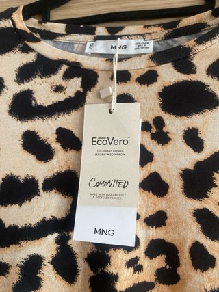 Camiseta Mango Animal Print Talla M