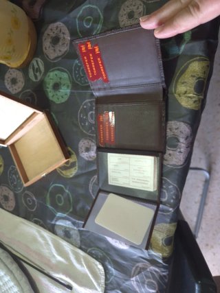 Cartera de piel auténtica para hombre