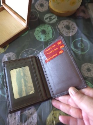 Cartera de piel auténtica para hombre