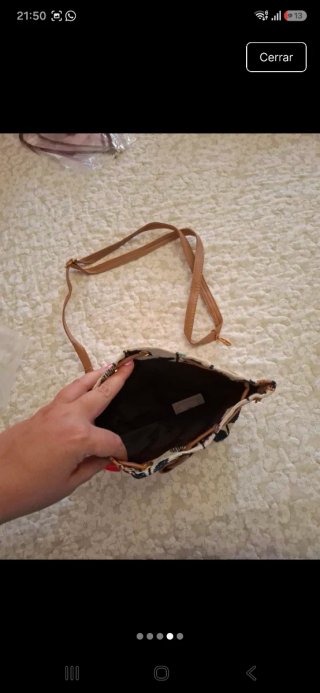 Bolso de tela con estampado floral