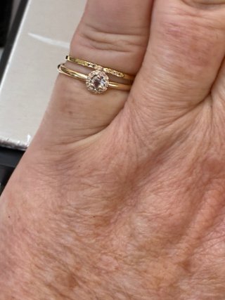 Anillo Oro 18k Diamantes y Aguamarina Natural