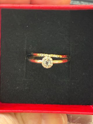 Anillo Oro 18k Diamantes y Aguamarina Natural