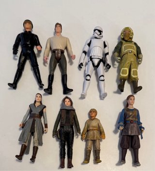 Lote 8 Figuras Star Wars Hasbro , kenner y disney