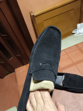 Mocasines Azul Marino de ante. Talla 45.
