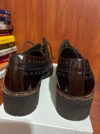 Zapatos Brogue Wonder Talla 39 Burdeos Marrón.