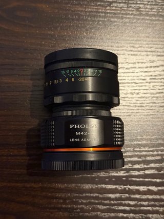 Helios 44-2 58mm + Adaptador Pholsy M42-L