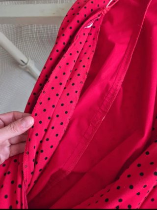 Traje de flamenca rojo lunares negros T38