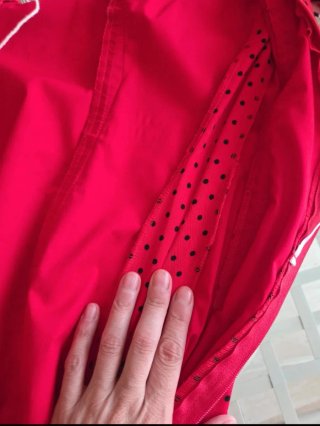 Traje de flamenca rojo lunares negros T38