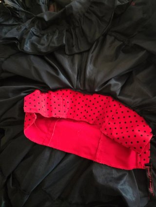 Traje de flamenca rojo lunares negros T38