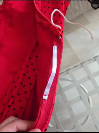 Traje de flamenca rojo lunares negros T38