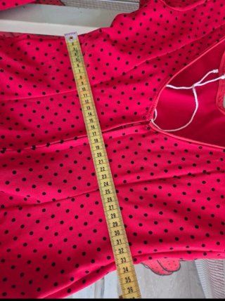 Traje de flamenca rojo lunares negros T38