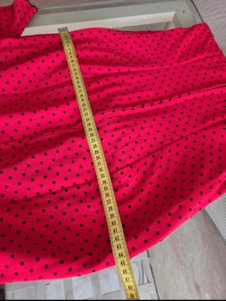 Traje de flamenca rojo lunares negros T38