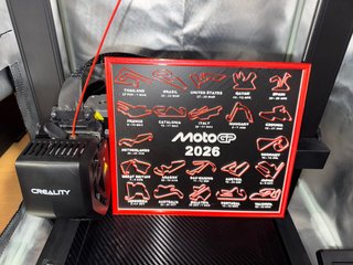 Cuadro Calendario MotoGP 2026 en 3D – relieve