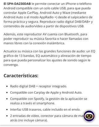 Pioneer SPH-DA230DAB CarPlay Android Auto