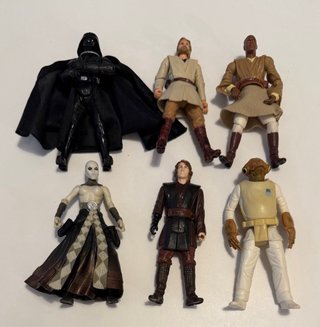 Lote 6 Figuras Star Wars hasbro kenner y disney