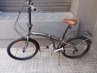 Bicicleta plegable gris