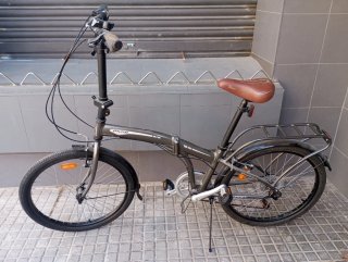 Bicicleta plegable gris