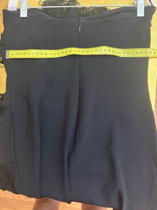 Vestido flecos negro años 90