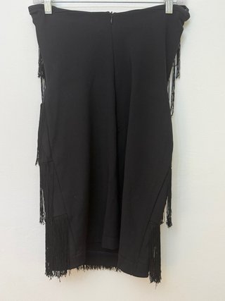 Vestido flecos negro años 90