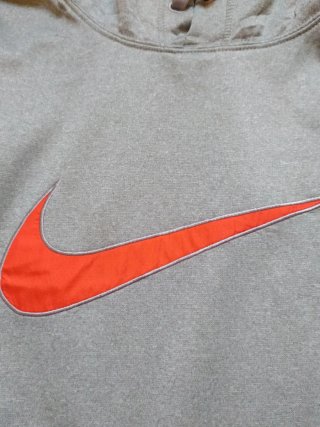 Sudadera Nike Hombre Gris Naranja