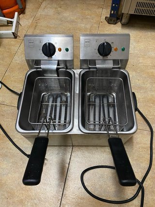 Freidora doble acero inoxidable