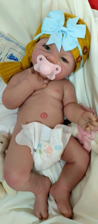 Bebé Reborn Silicona Completa 44cm