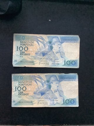 Lote variado Billetes Escudos Portugal
