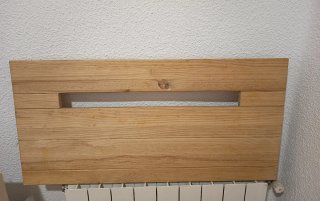 Cabezal de madera natural sin barnizar