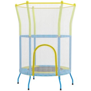 Trampolino elastico per bambini con rete di sicurezza