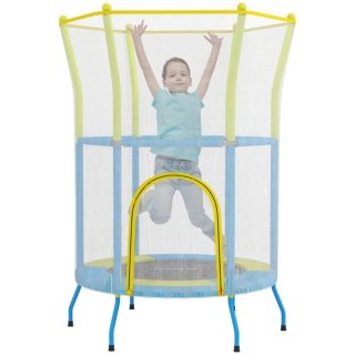 Trampolino elastico per bambini con rete di sicurezza
