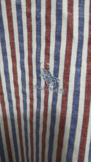 Camisa Polo Horse Rayas Azul y Rojo